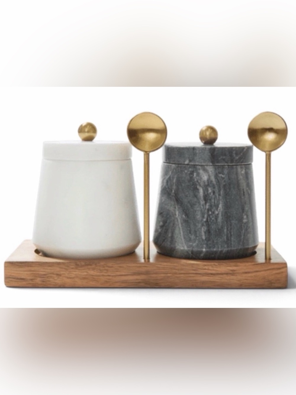 New - Cravings by Chrissy Teagan Marble Condiment Set